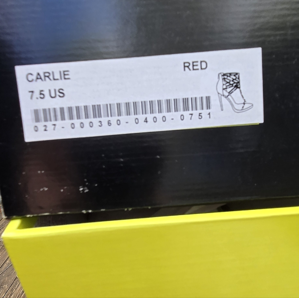 HOST PICK! 🎉Paper Fox Red Strappy Heels With Studded Cage Sz7.5 NIB - Picture 11 of 11